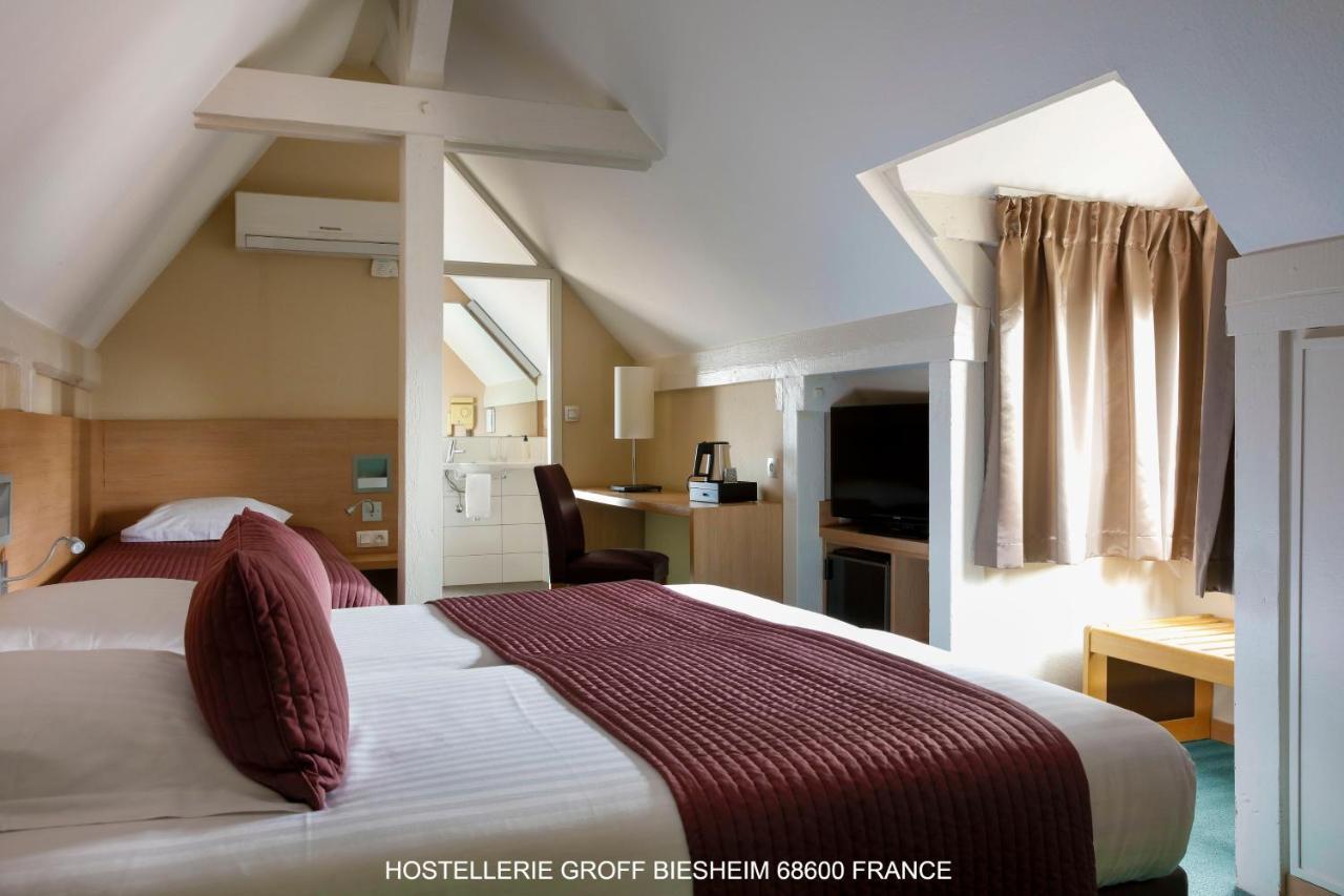 Aux Deux Clefs Hostellerie Groff Biesheim Exterior foto